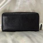 Coach  Chelsea Wallet Navy Blue Pebble Leather Zip Around Vintage Photo 1