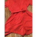 Gianni Bini GIANNA BINNI Terrycloth Romper Red Small Cover-Up Beach Vacation Classic Preppy Photo 7