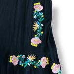Umgee  USA Black Sleeveless Dress Small Boho‎ Floral Embroidered Tunic Shift Photo 5