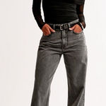 Abercrombie & Fitch Abercrombie Dark Grey The Loose High Rise Women’s Jeans Relaxed Fit Size 32/12 Photo 0