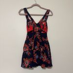 Free People  Baby It's You Navy Blue Print Mini Dress Photo 6