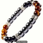 Natural Tiger Eye Hematite Obsidian Bracelet For Men & Women 8 mm Photo 0