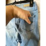 Cello Womens 7 Colorblock Flare Jeans Light Wash Distressed Denim Stretchy Retro Photo 4