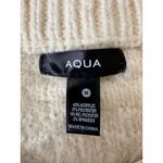 AQUA  Women's Cream Boucle Knit Cardigan Gold Button Front Pockets M‎ Photo 7