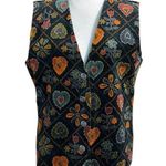Ruff Hewn Vintage 80s 90s Bohemian Whimsical Velvet Folk Art Vest Size Medium Photo 0