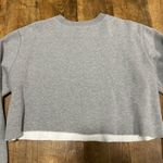 Vtg Y2K Polo Ralph Lauren Cropped Pullover Crewneck Sz Medium Grey Flag Photo 9