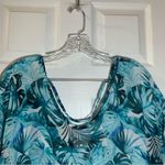 No Boundaries  Blue Palm Print Swim Coverup size M Photo 3