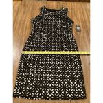 Vince Camuto  lace bodice Sleeveless Floral Eyelet Lined Black Sheath mini Dress Photo 2