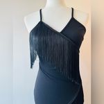 SheIn  Fringe Asymmetrical Bodycon Dress Black Size XS Photo 5