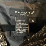 Sandro  Black Grey Blazer with Button Closure Bow Tie Size Photo 41