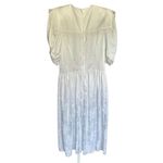 Gunne Sax Vintage  Jessica McClintock White Satin w/ Lace overlay collar wedding Photo 4