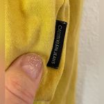 Calvin Klein Bright Yellow Logo Sweatshirt Cotton Cropped Long Sleeve Tee Size M Photo 6