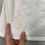 Women’s solid white cat mom‎ short sleeve casual tshirt shirt 100% cotton small Photo 4