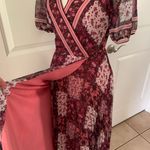 Notte Marchesa Floral Print Chiffon Midi Wrap Dress Photo 9