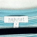 Habitat Striped Cotton Blend Ribbed Sweater Size Medium Blue White Photo 2