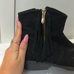 Sam Edelman Becka Addie Suede Fringe Black Booties Photo 1