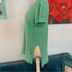 Free People  Beach Crochet Mint Swim Cover Up Tunic Women’s Size XS X-Small EUC Photo 2