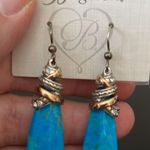 Brighton Neptune’s Rings Turquoise Howlite Earrings NWT Photo 3