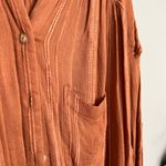 Free People Orange Button Down Photo 4