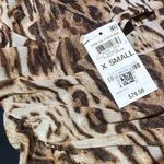 INC leopard ocelot print bodycon ruched mesh dress slip mob wife club XS 90s Y2K Photo 6