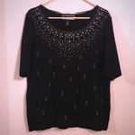 Karen Scott  Embellished Beaded Shirt Sleeve Top | Shirt Photo 1