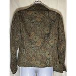 Peck & Peck Paisley Brocade Blazer Jacket Metallic Lurex Boho Frog Closure 6 Photo 2