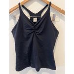 prAna  Sabin Chakara Black Tank Top Shelf Bra Medium Yoga‎ Pilates EUC Photo 1