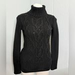 Apt. 9  Black Cable Knit Turtleneck Sweater Photo 1