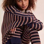 Free People  Making In Happen Pullover Navy Large Photo 4