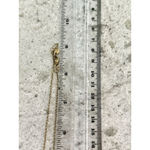 Necklace Gold Plated Sterling Silver With Green Stone Photo 6