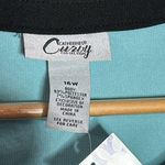 Catherines Curvy Collection turquoise tipped colorblock zip jacket size 16W Blue Photo 5