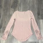Free People  Elegant Pink Long Sleeve Top Photo 1