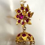 Indian/Pakistani Hyderabadi Jadau Sahara Jhumki Earrings Wedding Bridal Photo 5