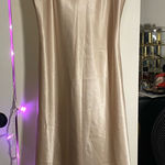 Farr West Beige Shiny Slip Dress Size 34 / 8 Tan Photo 0