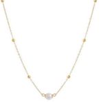 Anthropologie Adina Eden Pearl Ball Chain Necklace Photo 1