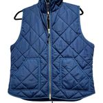 J.Crew  Quilted Full Zip Puffer Vest Size Medium Womens Dark Navy Blue Outdoor XL Photo 0