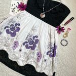 Trixxi Vintage Y2K  strapless Purple Floral embroidered dress Photo 3