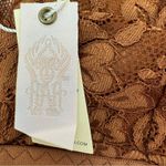 We Are HAH Groupie Triangle Bralette Milk Chocolate Lace Halter Open Back Size S Brown Photo 8