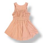 Free People  Beach Bound Tie Front Smocked Tank Top Size‎ S Pink Orange Photo 4