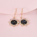 Boutique Rainbow Black Sunflower Dangle Earrings Photo 0