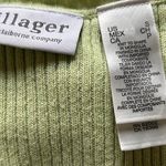 Liz Claiborne Vintage Preppy Green Cream Argyle Knit Sweater 90s Academia Photo 4