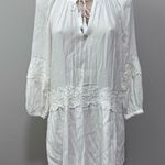 Joie  Pauletta Porcelain White Long Sleeve Dress Tie Lace Boho Bride Crochet Photo 1