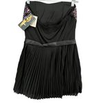 Ruby Rox  Vintage Y2K Dress M Black Multi Sequin Strapless Pleated Fairy Showgirl Photo 4