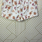 American Eagle  Mom Shorts High Waist Floral Print Cotton Denim White Size 10‎ Photo 4