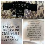 Sandro  Women's Pants 27" Slim Leg Ankle Cream Gray Snake Print Size 14 Photo 4