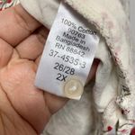 Woman Within  Plus 2X Floral Print Henley Top Long Sleeve Casual Comfy Holiday Photo 4