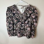 ST. ROCHE Hatfield Top in Belladonna Print boho bohemian floral flowers 6 Black Photo 9
