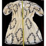 Ganni  NWT Women Sz 40 US 8 Yellow Black Milkmaid Dress Floral Coquette Party Photo 13