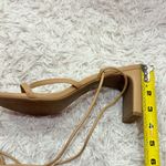 A New Day Marcia Strappy lace up Wrap Block Heels tan nude 9.5 Photo 7