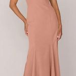 REVELRY nicole Crepe Dress nwt 260$ mauve bow formal party gown evening wedding Pink Size 2 Photo 0